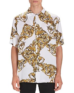 Versace Jeans Couture Garland Baroque Print Regular Fit Short Sleeve Shirt