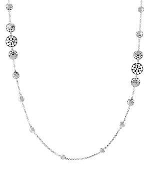 John Hardy Sterling Silver Dot Hammered Moon Station Necklace, 36