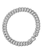 David Yurman Buckle Chain Necklace With Diamonds, 18.25