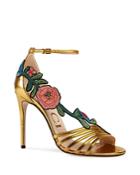Gucci Ophelia Embroidered High Heel Sandals