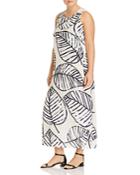 Nic And Zoe Plus Sleeveless Leaf-print Dress - 100% Exclusive