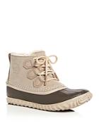 Sorel Women's Out 'n About Waterproof Nubuck Leather & Shearling Cold Weather Booties