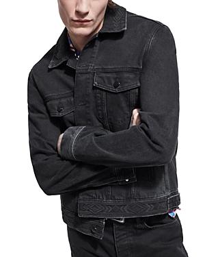 The Kooples Geo Embroidered Denim Jacket
