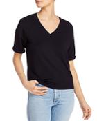 Majestic Filatures French Terry V-neck Top