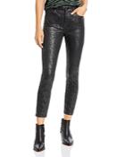 Jen7 By 7 For All Mankind Coated Skinny Ankle Jeans In Mamba Snake