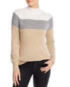 Calvin Klein Color-blocked Popcorn-knit Sweater