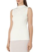 Reiss Charlie Mock-neck Ribbed Top