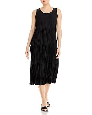 Eileen Fisher Crushed Silk Tiered Dress