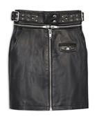 The Kooples Belted Leather Skirt