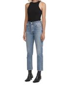 Agolde Riley Cropped Straight Leg Jeans In Emulsion