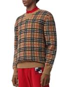 Burberry Banbury Check-pattern Felted Cashmere Sweater