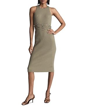 Reiss Isabella Lacy Waist Knitted Dress