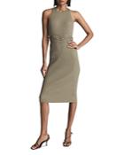 Reiss Isabella Lacy Waist Knitted Dress