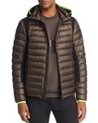 Moncler Color-block Down Hooded Puffer Jacket