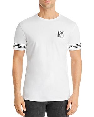 Karl Lagerfeld Paris Short Sleeve Profile Lines Logo Tee