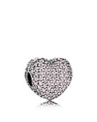 Pandora Clip - Sterling Silver & Cubic Zirconia Pave Heart, Moments Collection