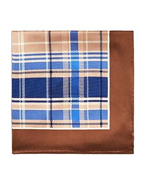 The Men's Store At Bloomingdale's Plaid Silk Pocket Square - Compare At $45