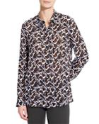 Theory Silk Printed Shirt