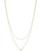 Zoe Chicco 14k Yellow Gold Diamond Double Chain Pendant Necklace