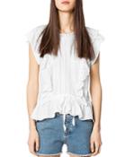 Zadig & Voltaire Toundra Lace-trimmed Top
