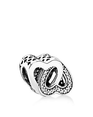 Pandora Charm - Sterling Silver & Cubic Zirconia Entwined Love, Moments Collection