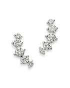 Bloomingdale's Diamond Five-stone Climber Earrings In 14k White Gold, 1.0 Ct. T.w. - 100% Exclusive