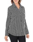Foxcroft Striped Button Front Shirt