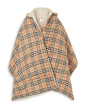 Burberry Fleece-lined Vintage Check Hooded Cape