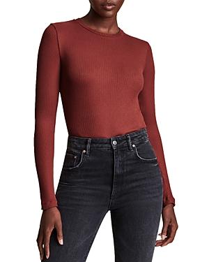 Allsaints Molly Ribbed Long Sleeve Bodysuit