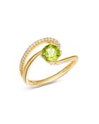 Bloomingdale's Peridot & Diamond Cocktail Ring In 14k Yellow Gold - 100% Exclusive