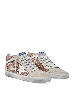 Golden Goose Deluxe Brand Women's Mid Star Glitter Mid Top Sneakers