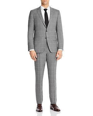 Boss Huge/genius Wool Tonal Plaid Slim Fit Suit