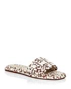 Tory Burch Women's Double T Leather Slide Sandals