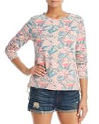 Billy T Tropical Print Lace-up Sweatshirt