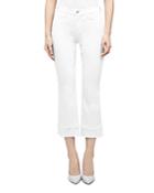 L'agence Jada Crop Baby Bootcut Jeans In Blanc