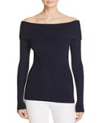 Michael Michael Kors Off-the-shoulder Ribbed Sweater