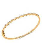 Bloomingdale's Diamond Wavy Bangle Bracelet In 14k Yellow Gold, 0.25 Ct. T.w. - 100% Exclusive