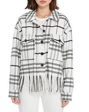 Sanctuary Tulsa Plaid Fringe Trim Jacket