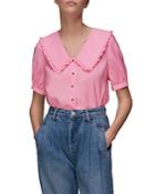 Whistles Oversized Collar Top