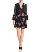 En Creme Lace-inset Floral-print Dress - 100% Exclusive