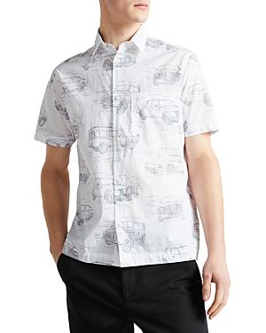 Ted Baker Dafford Cotton Car Print Shirt