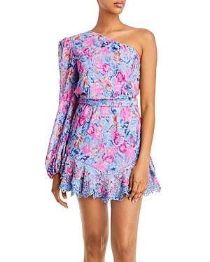 Hemant And Nandita One Shoulder Eyelet Dress