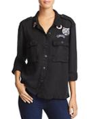Soft Joie Gionna B Embroidered-patch Utility Shirt