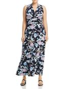 Vince Camuto Plus Poetic Blooms Printed Maxi Dress