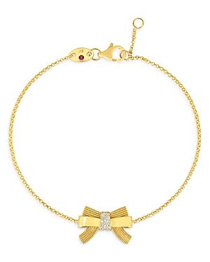 Roberto Coin 18k Yellow Gold Diamond Cinderella Bow Bracelet
