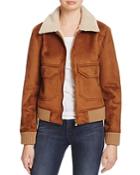Mother Aviator Faux Shearling Jacket