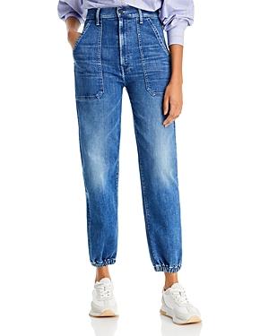 Mother The Wrapper Patch Springy Ankle Jeans In Wish On A Star