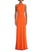 Halston Briar Jersey Open Back Gown