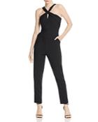 Adelyn Rae Channing Woven Twist-neck Jumpsuit