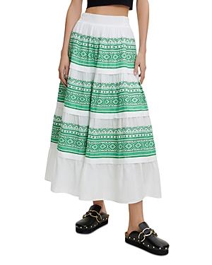 Maje Jolipana Embroidered Maxi Skirt